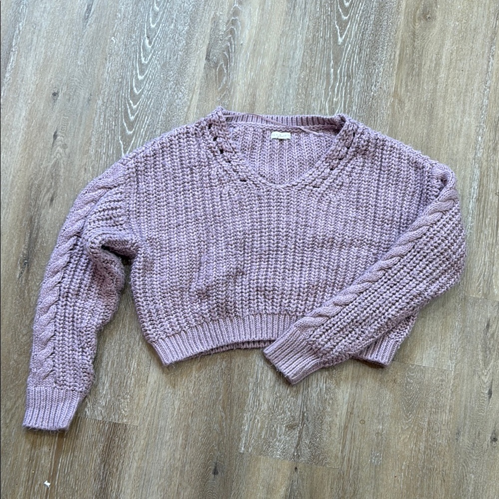 Cozy Lavender Knit Sweater